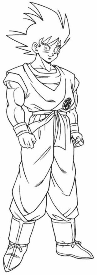Coloriage204 coloriage de dragon ball z sangoku